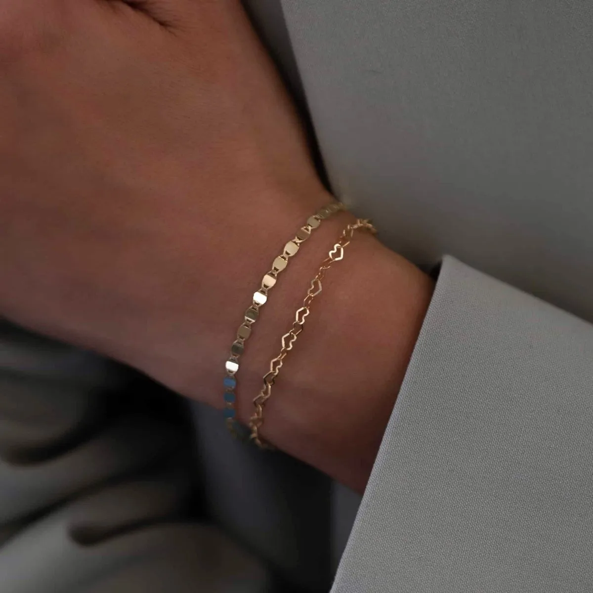 Heart Link Chain Bracelet