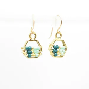 Hexagon Beaded Earrings