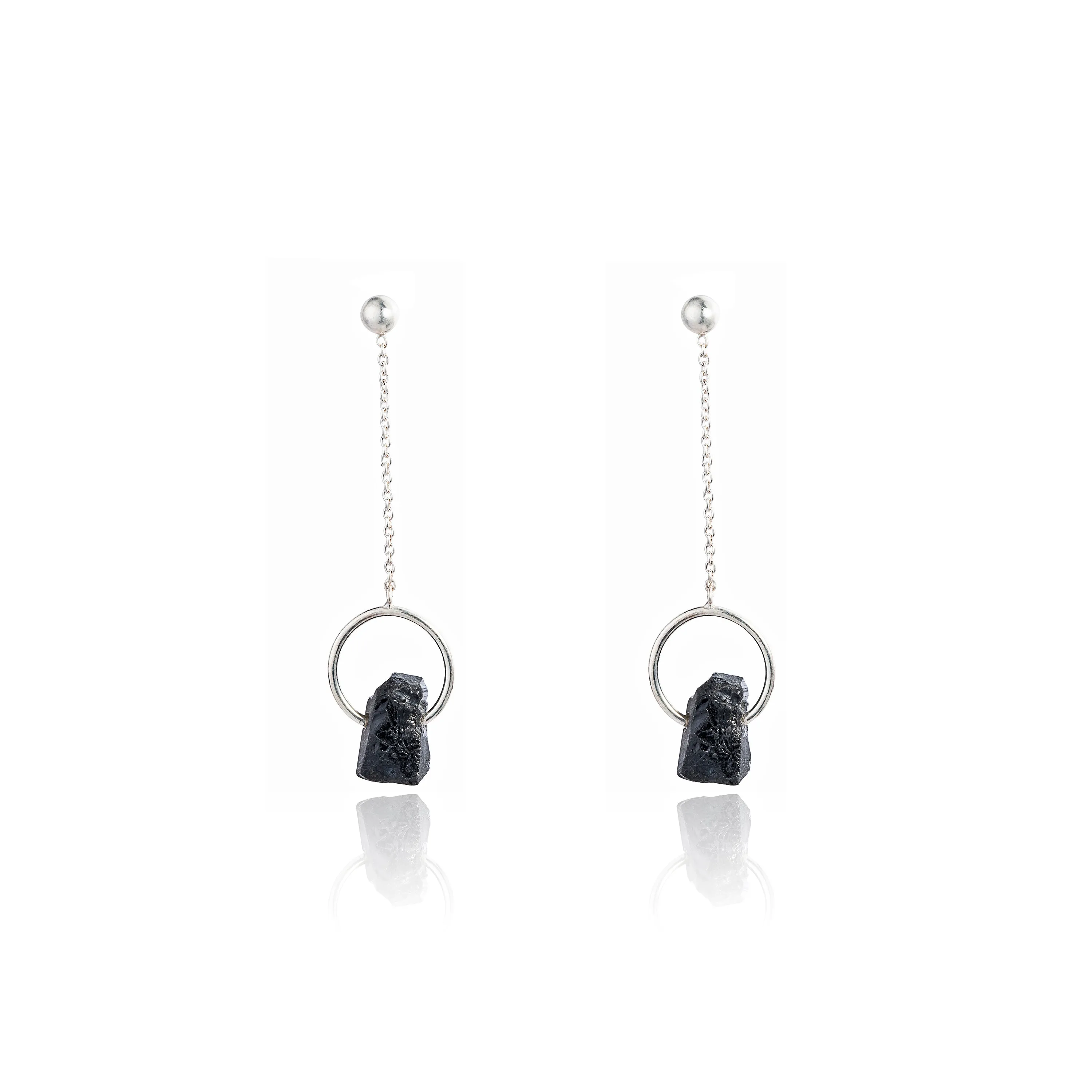 Irie Tourmaline Earrings, Sterling Silver