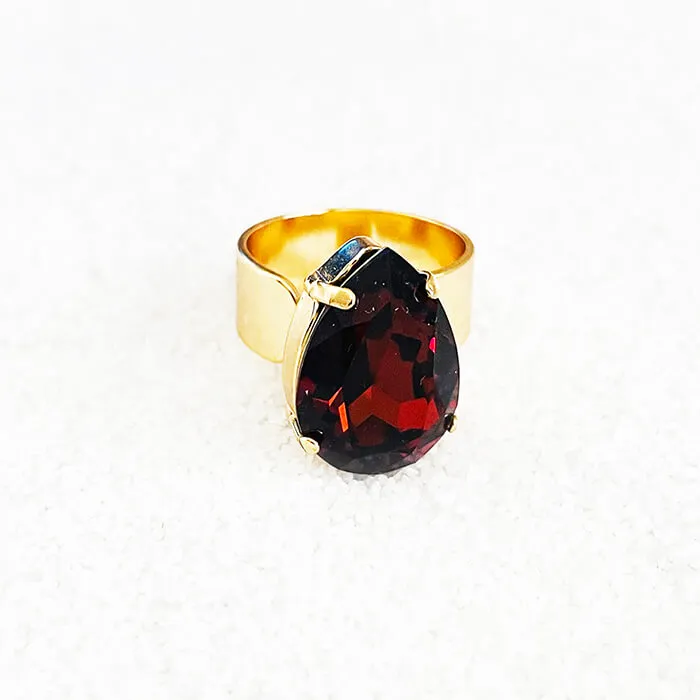 Kenza Amber Swarovski Ring