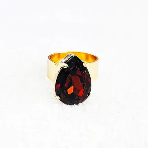 Kenza Amber Swarovski Ring