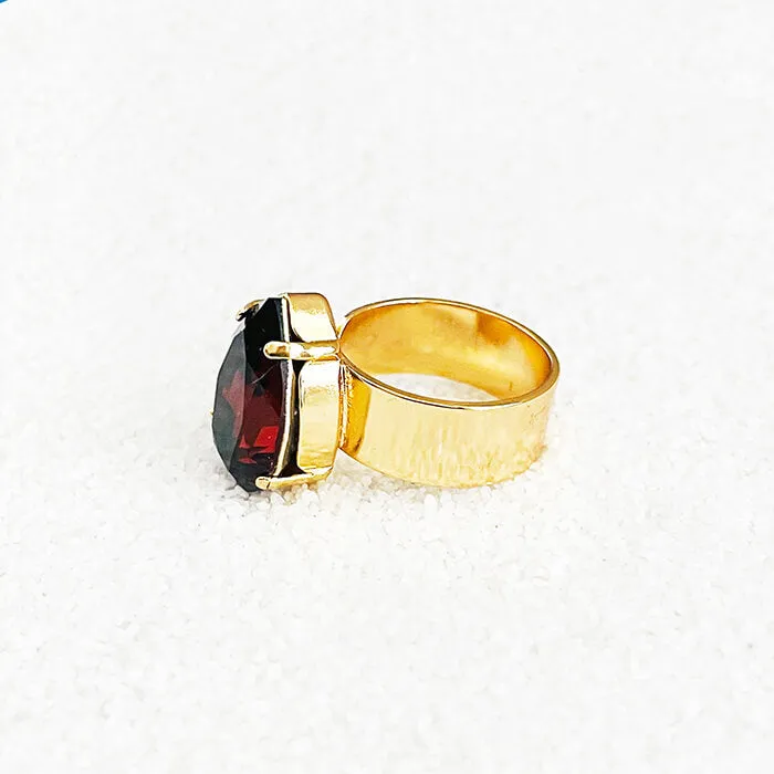 Kenza Amber Swarovski Ring