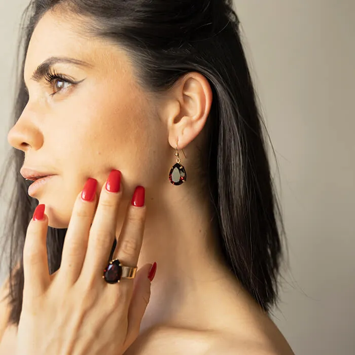 Kenza Amber Swarovski Ring