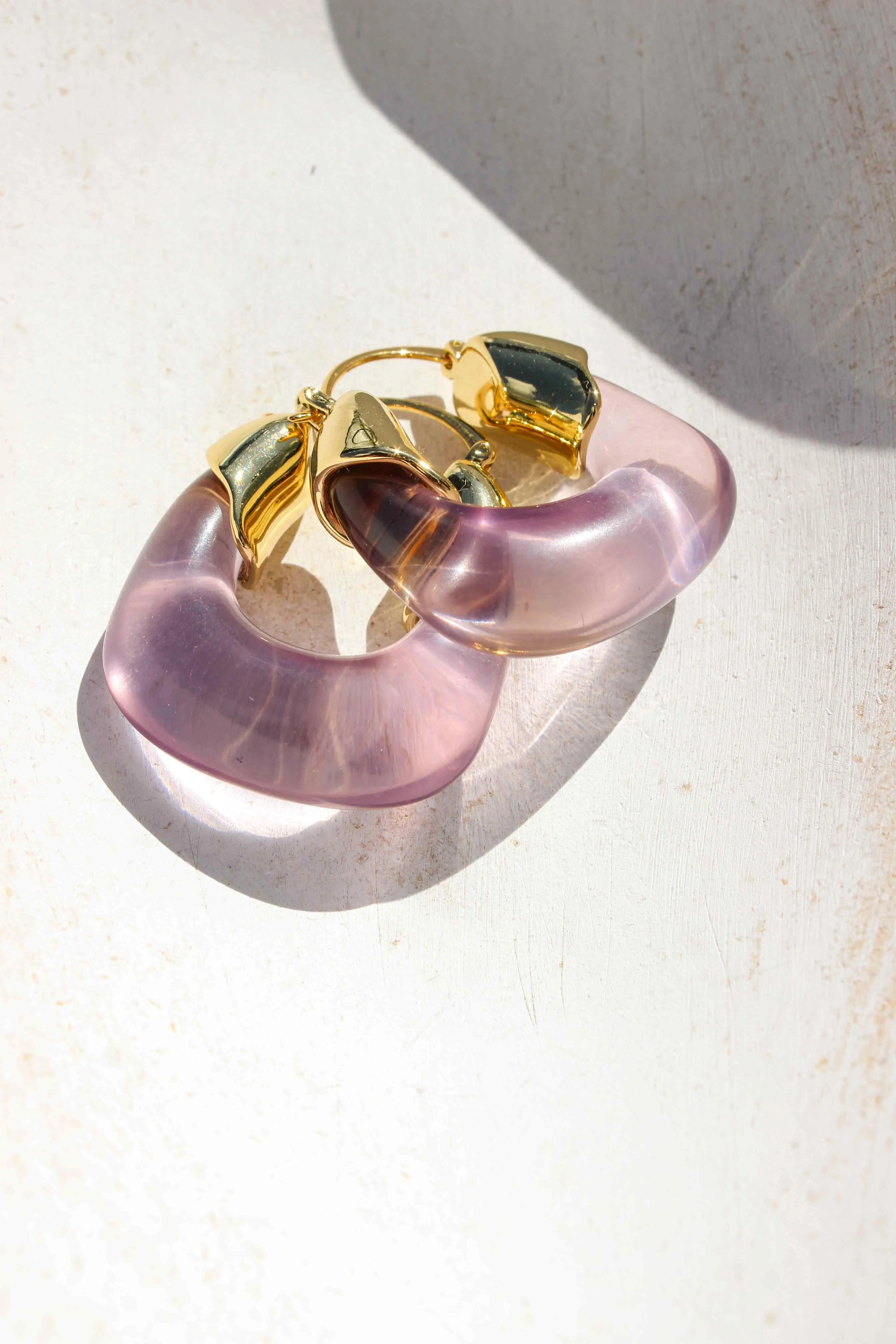 Kira Hoop Earrings/Purple