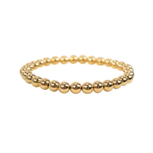 Medium Gold Beaded Bracelet - 7"