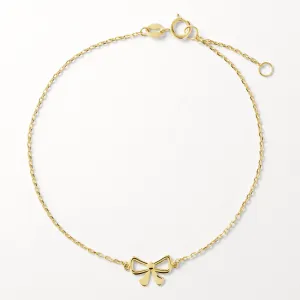 Medley x Dinnara Micro Bow Bracelet in 10k Gold