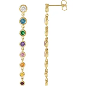Natural Rainbow Drop Earrings