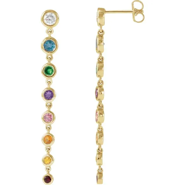 Natural Rainbow Drop Earrings