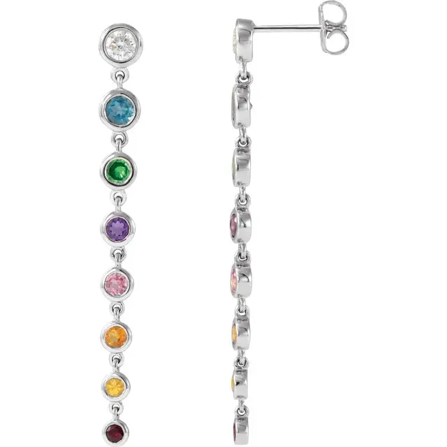 Natural Rainbow Drop Earrings