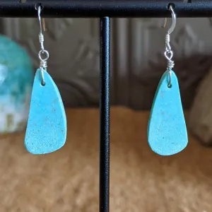 Navajo Made Turquoise Slab Earrings SWSG-ERN-0003