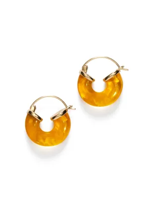 Petit Swell Hoop Earrings - Amber