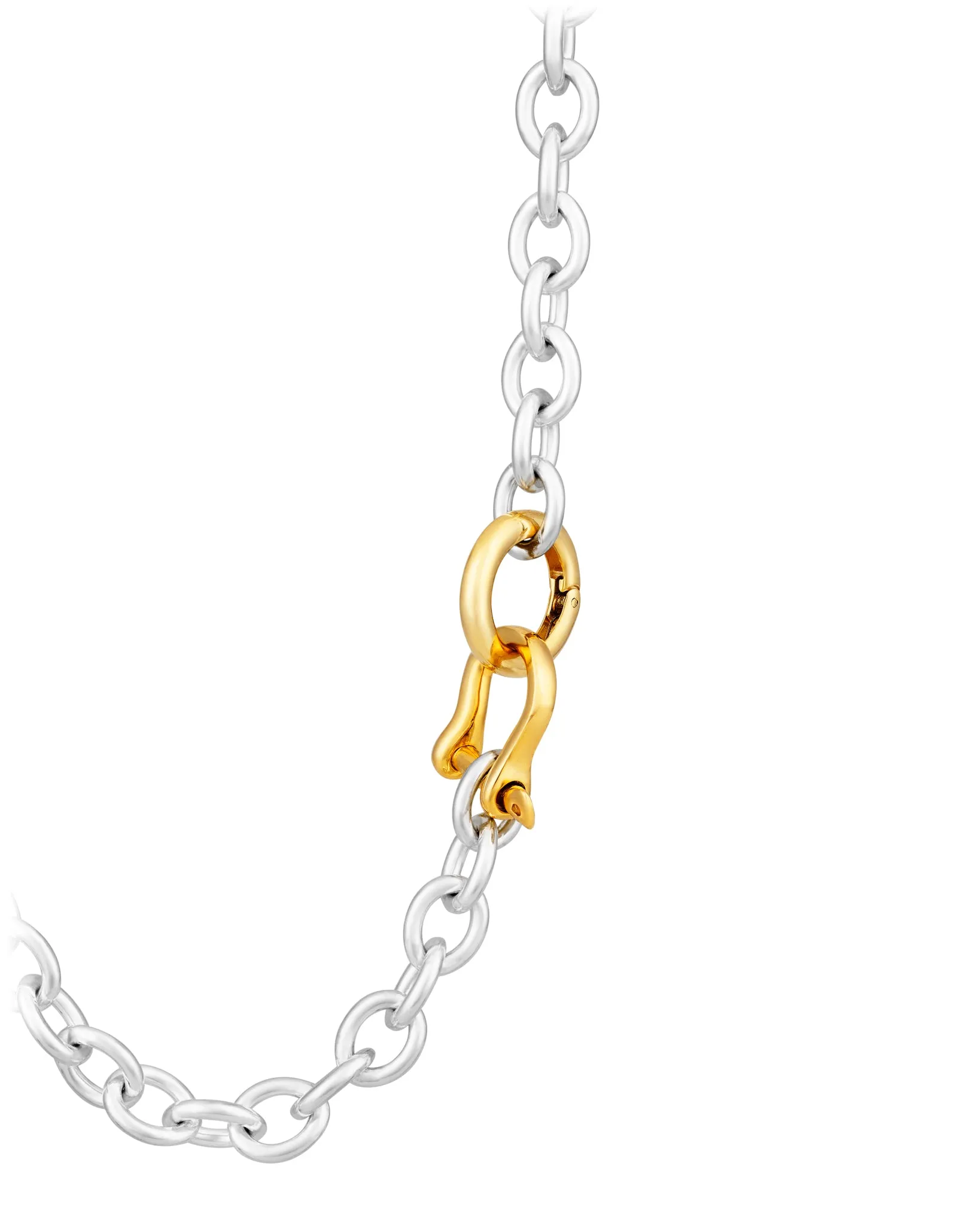 Petite Shackle Chain Necklace | Gold
