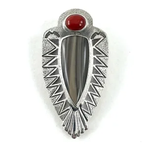 Polish Flint Pendant<br>By Tim Blueflint