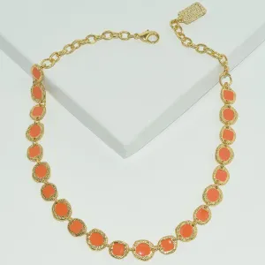 Samantha Coral Bauble Collar Necklace in Gold