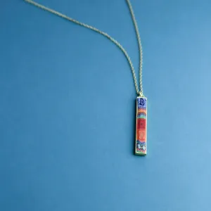 Sedona Sky Gold Vertical Bar Necklace