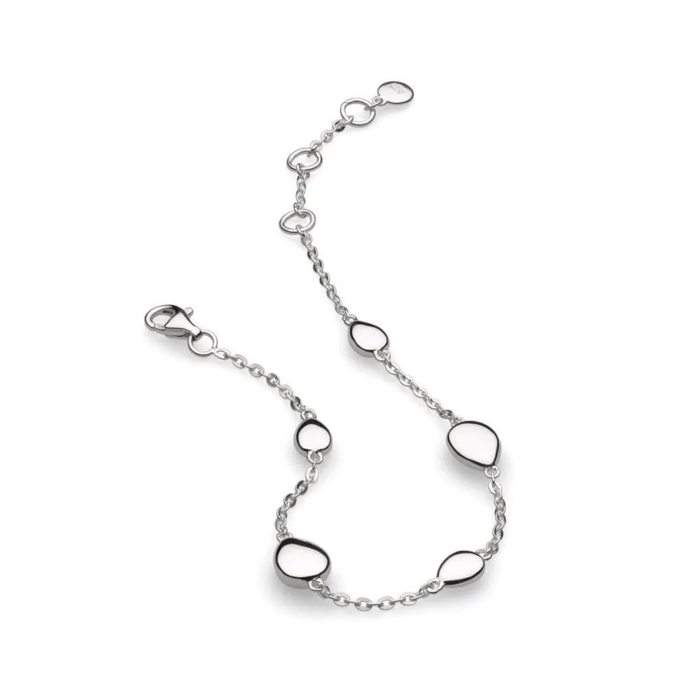 Silver pebble tumble bracelet