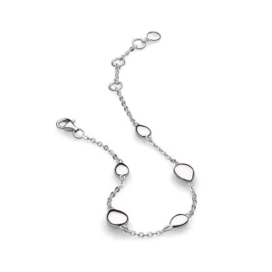 Silver pebble tumble bracelet