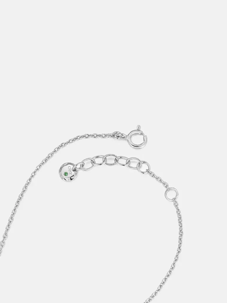 Silver Stellar Birthstone Engravable Bracelet