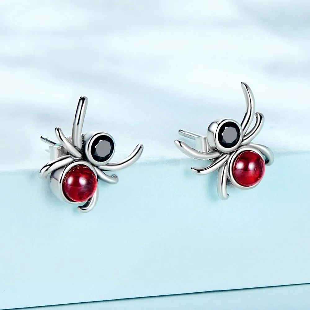 Solid 925 Signature Silver Charlotte Off The Web Stud Earrings