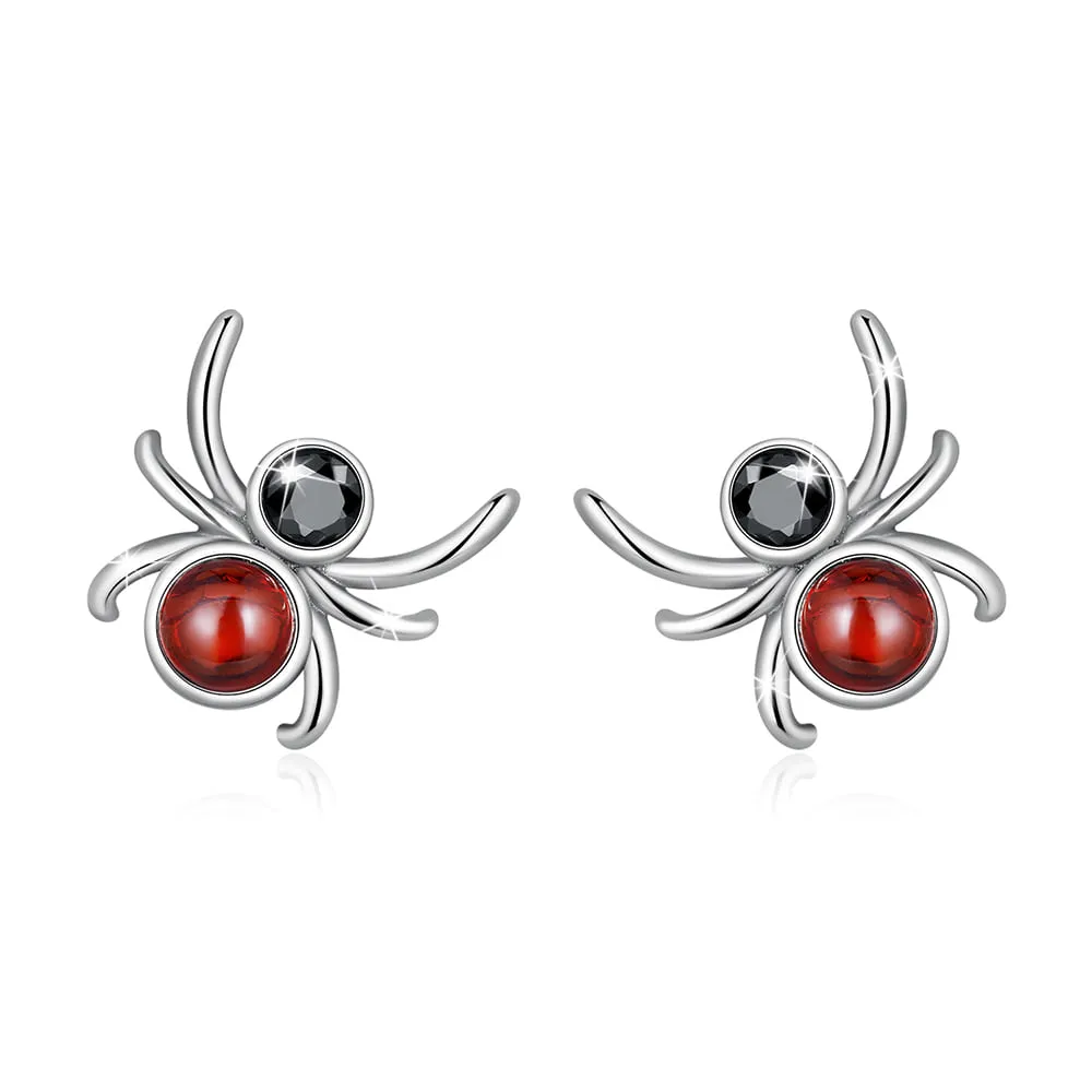Solid 925 Signature Silver Charlotte Off The Web Stud Earrings