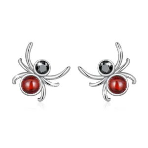Solid 925 Signature Silver Charlotte Off The Web Stud Earrings