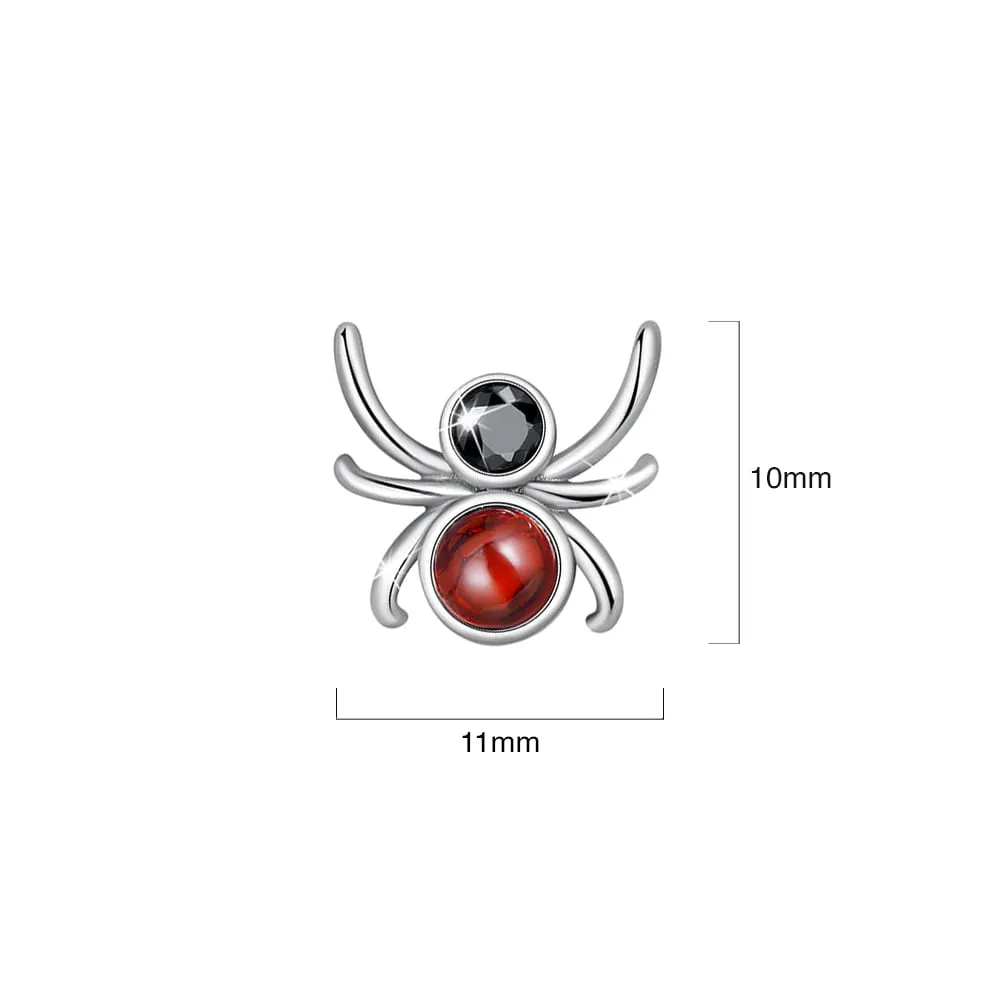Solid 925 Signature Silver Charlotte Off The Web Stud Earrings