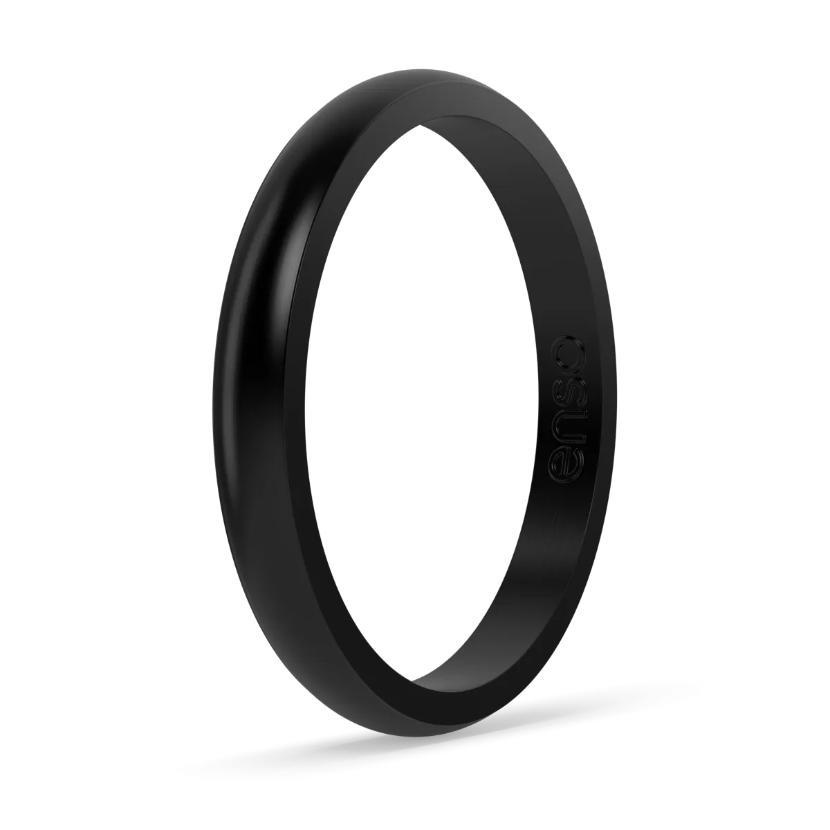 Stackable Silicone Ring - Obsidian
