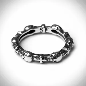 Stackable Skull & Cross Ring