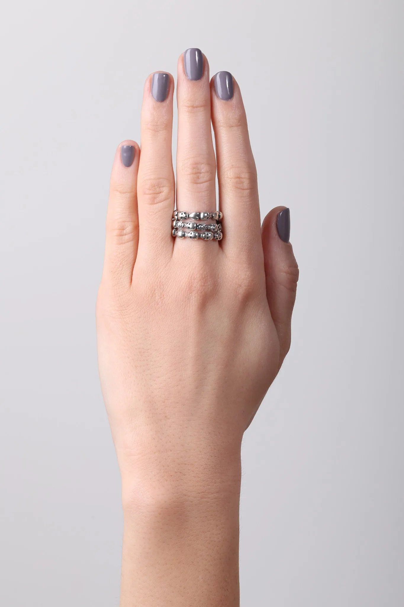 Stackable Skull & Crown Ring