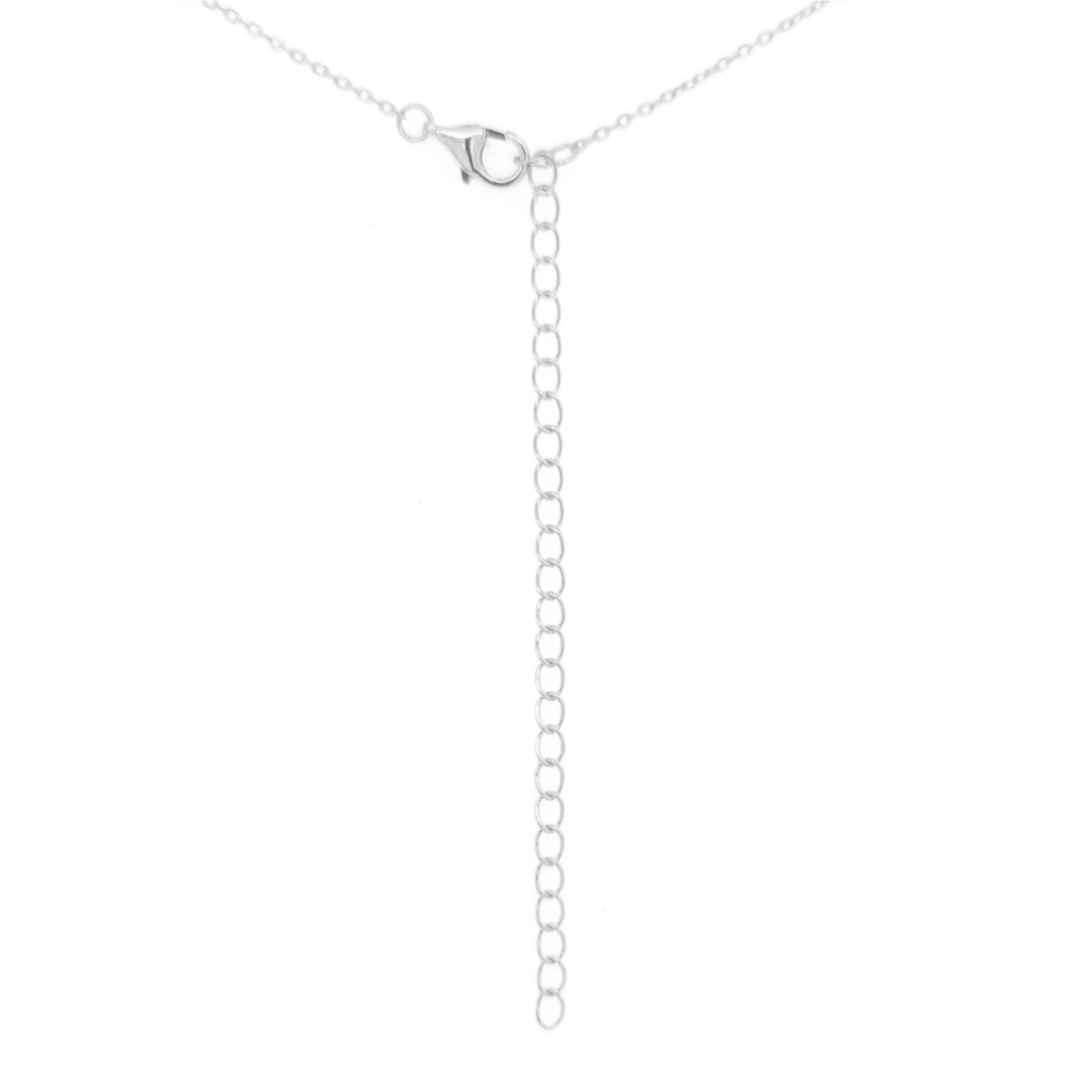 Sterling Silver 6 Micro Pave CZ Circles Bar Necklace