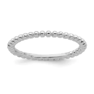 Sterling Silver Stackable Expressions Beaded 1.5mm Ring