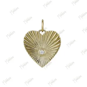 Sunrays Heart Pendant