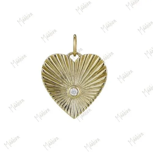 Sunrays Heart Pendant