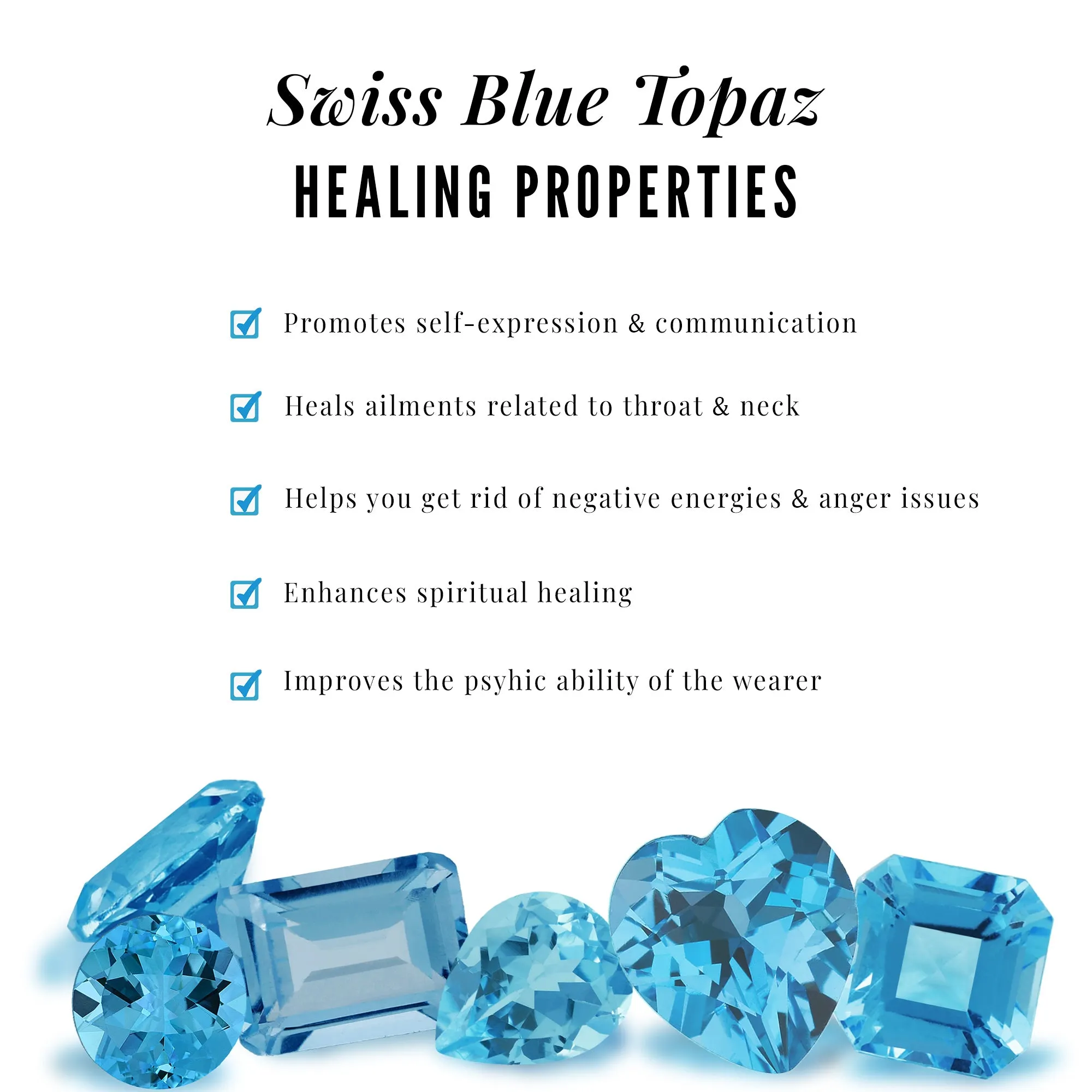 Swiss Blue Topaz Solitaire Stud Earrings in Bezel Setting
