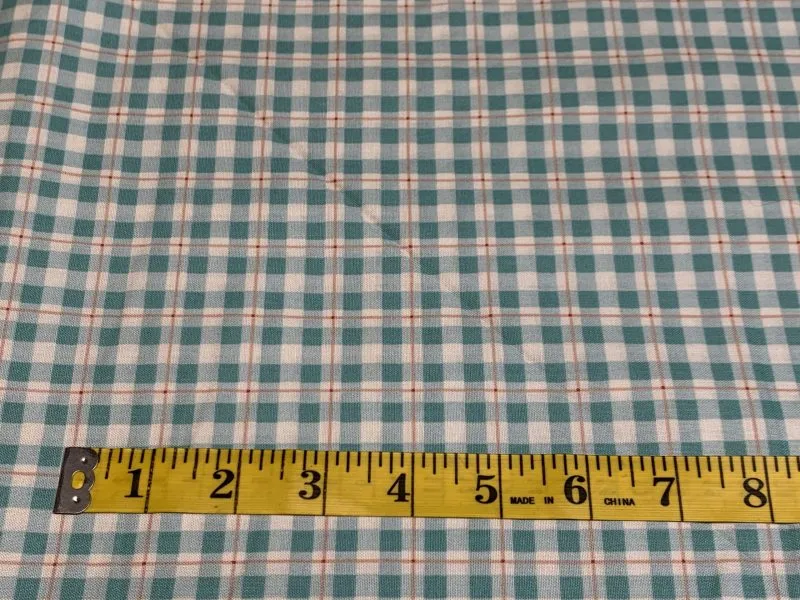 Teal and Coral Plaid 87