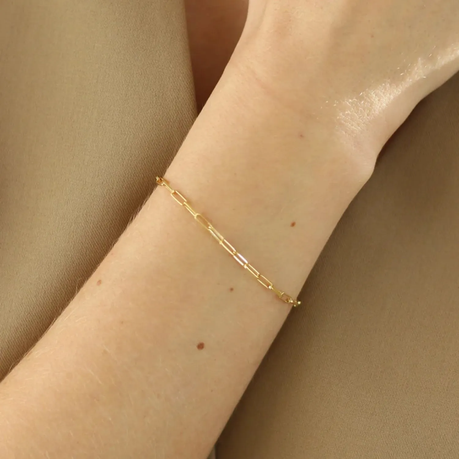 Thin Paperclip Bracelet