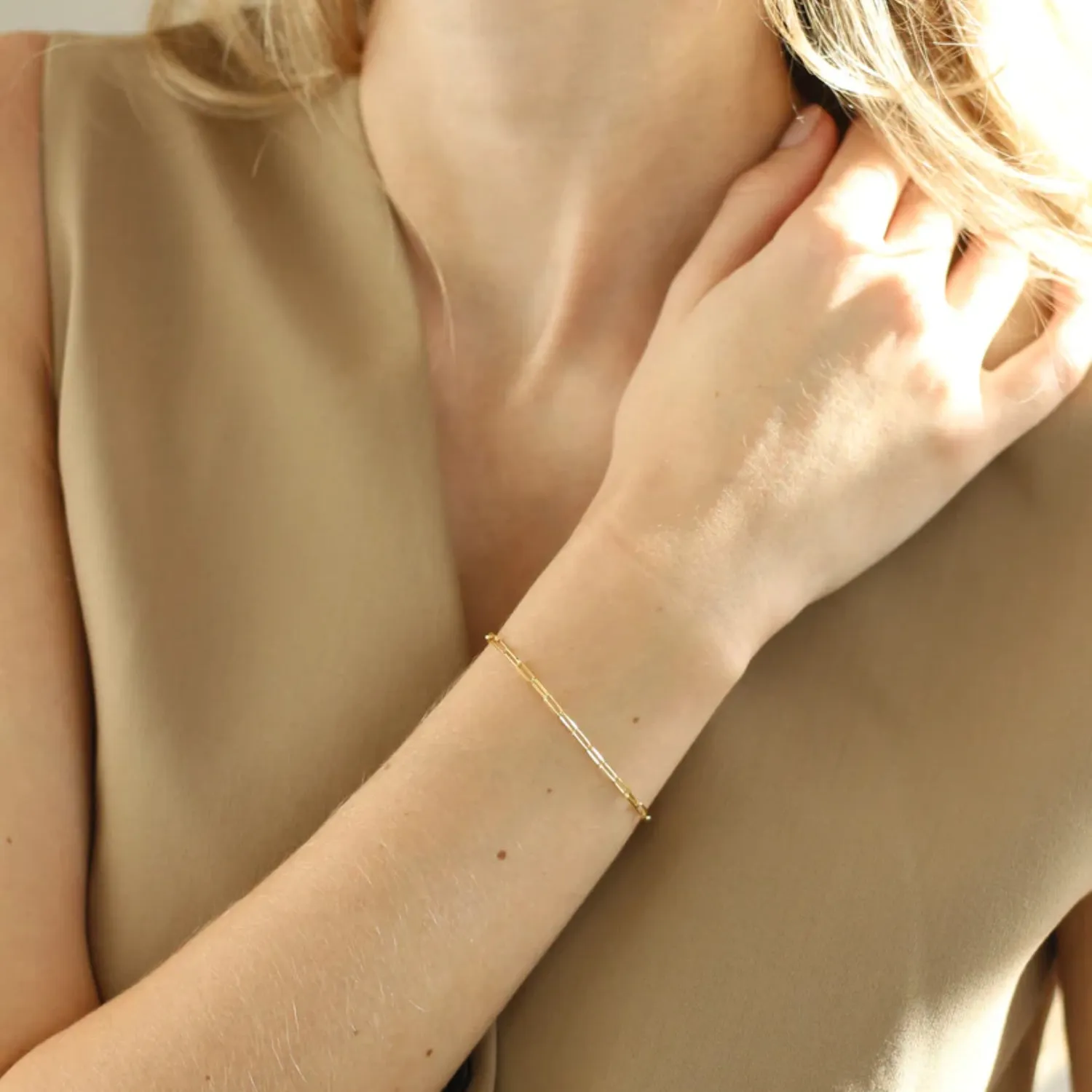 Thin Paperclip Bracelet