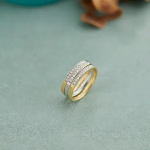 Three Stackable Diamond Band