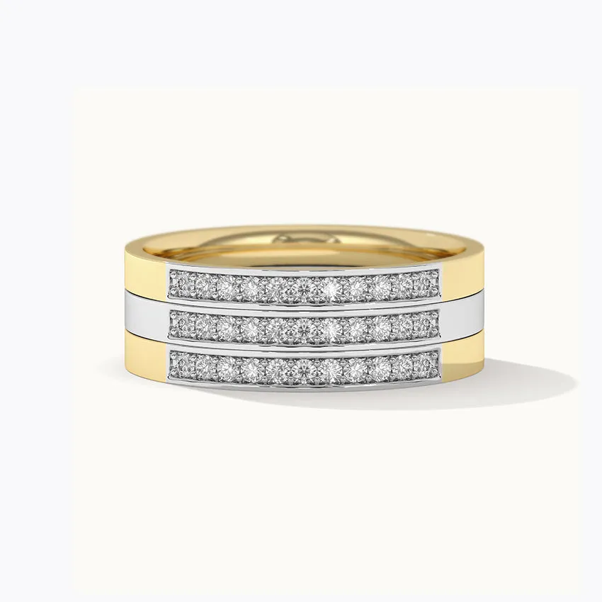 Three Stackable Diamond Band
