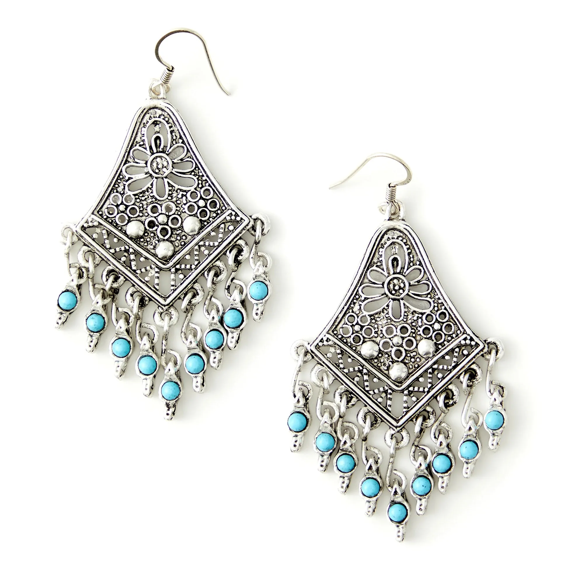 Turquoise Beaded Earrings
