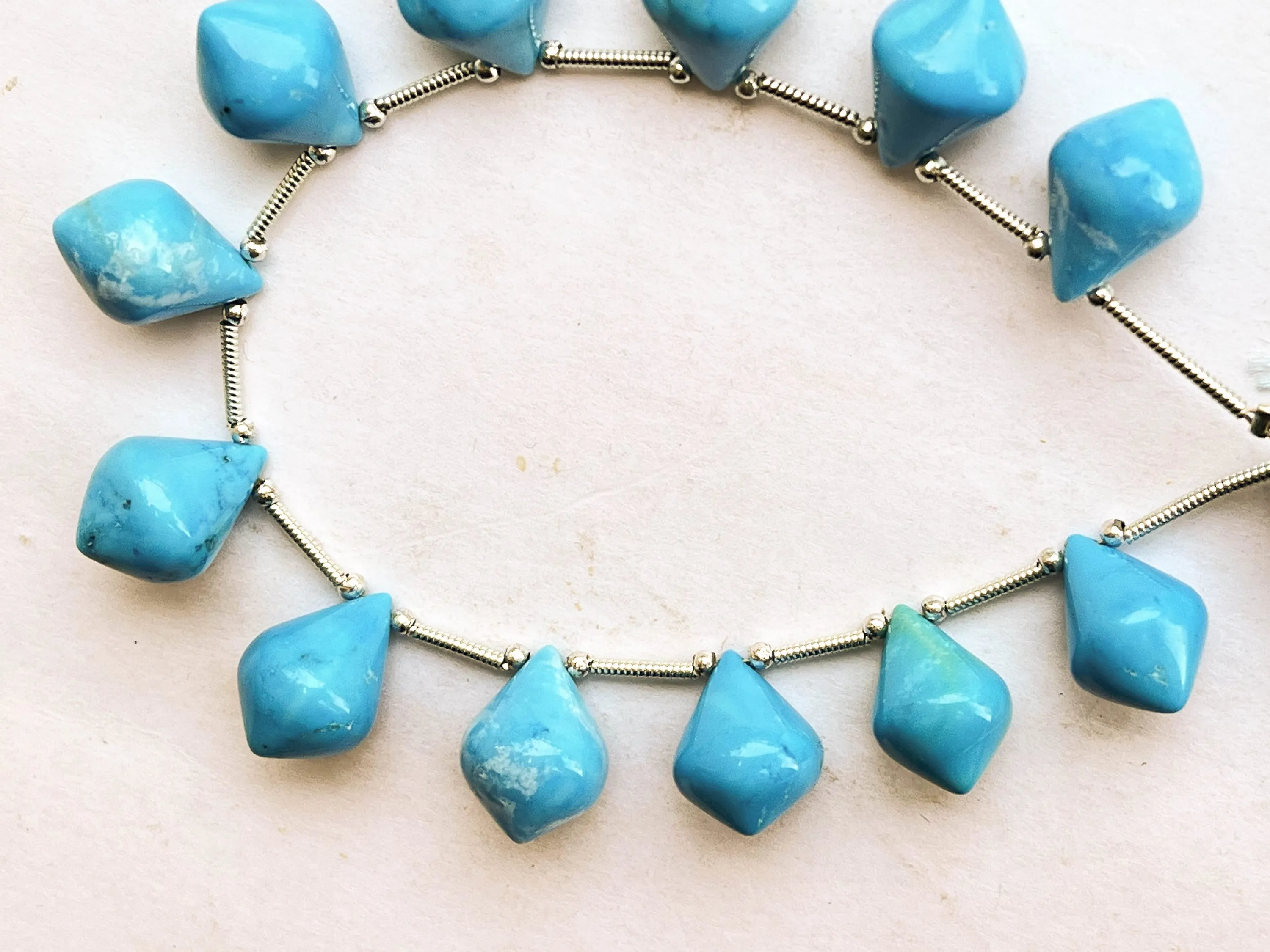Turquoise Slanted Shape Drops