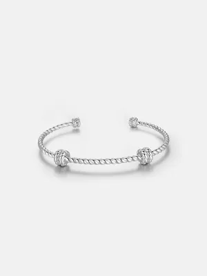 Twist Kink Silver Bangle