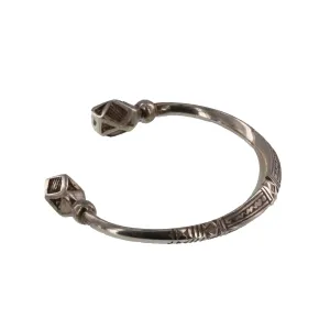 USEM Silver Bangle Bracelet, Unisex Design, Fine Etching