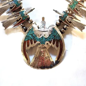 Vintage Navajo Peyote/Water Bird Necklace