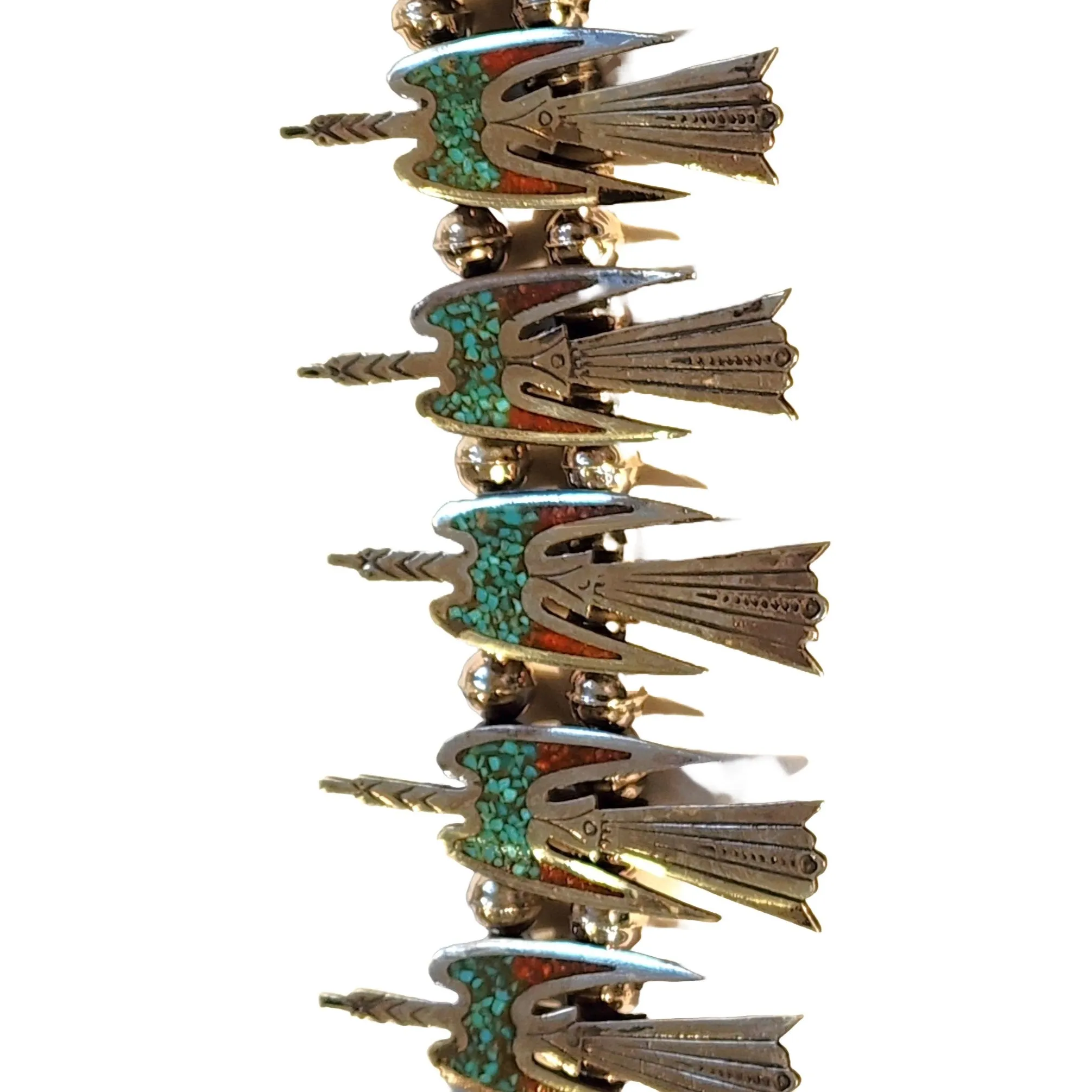 Vintage Navajo Peyote/Water Bird Necklace