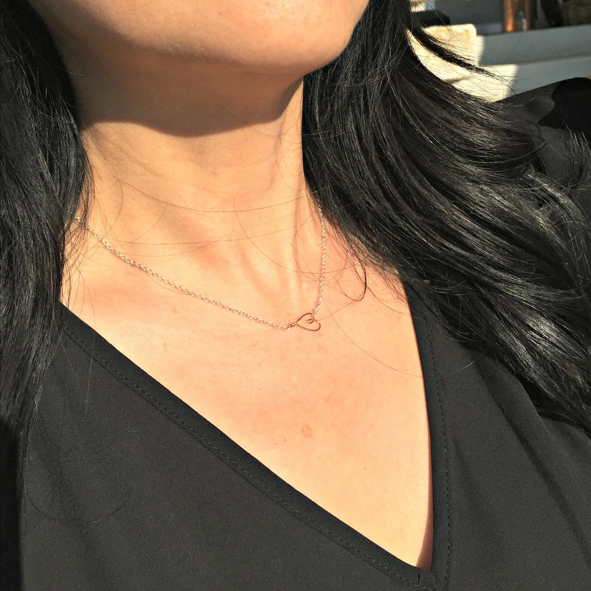 W- tiny heart necklace THN-*-16 