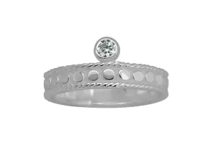 White Silver Starlight Ring